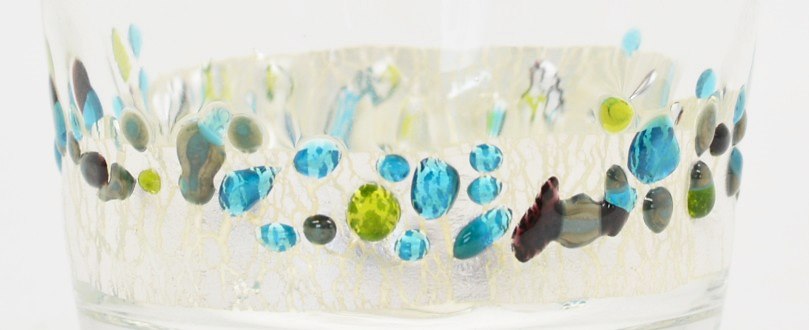 Kim　Glass　Design　小樽ガラス　タンブラー・lino　それぞれの玉が輝いてとても綺麗です